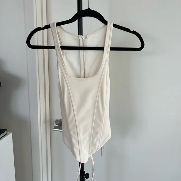 NWT Cream Bustier Top - Picture 1 of 4